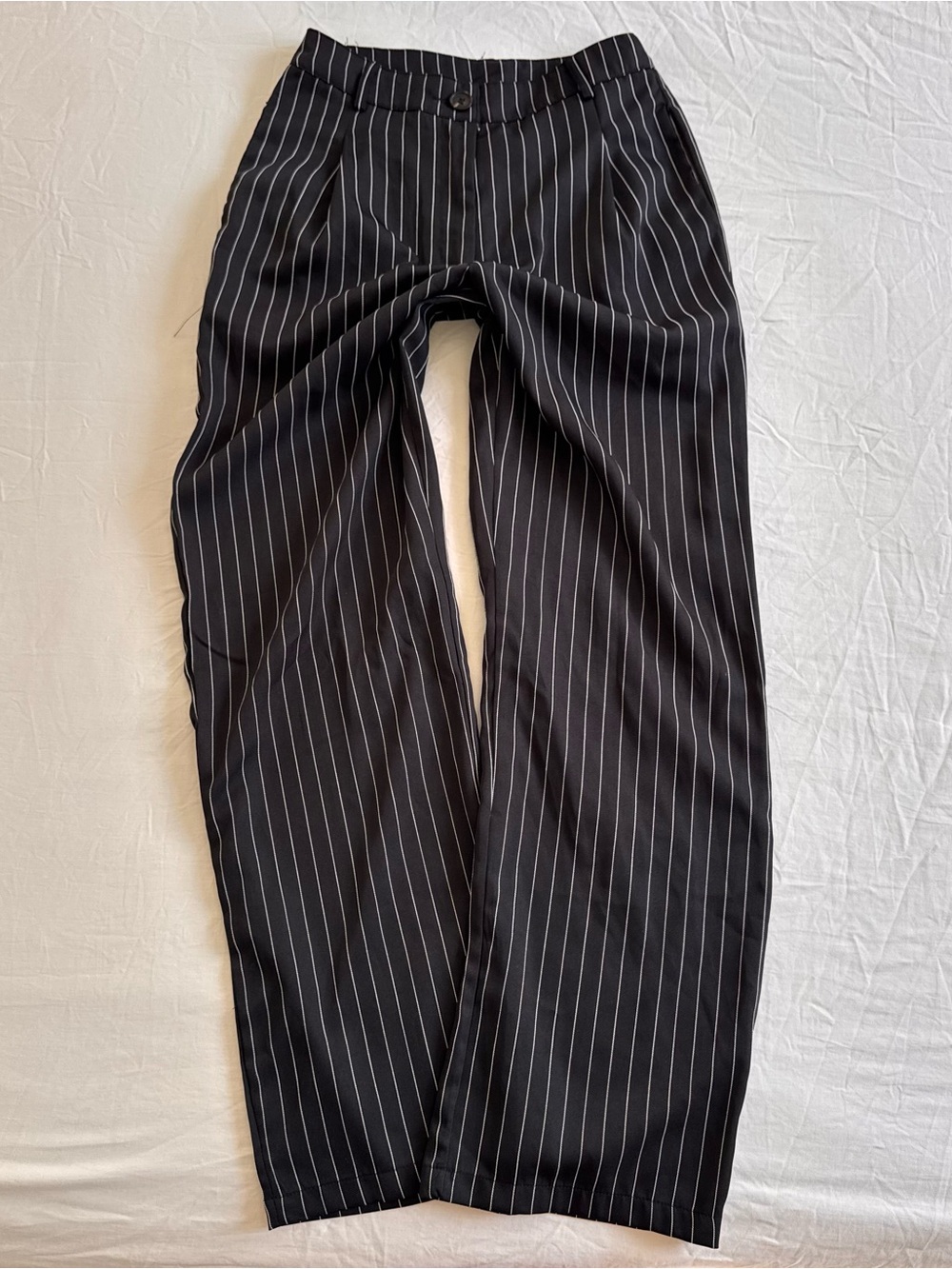 SHEIN Black Pinstripe women Dress office siren Pants